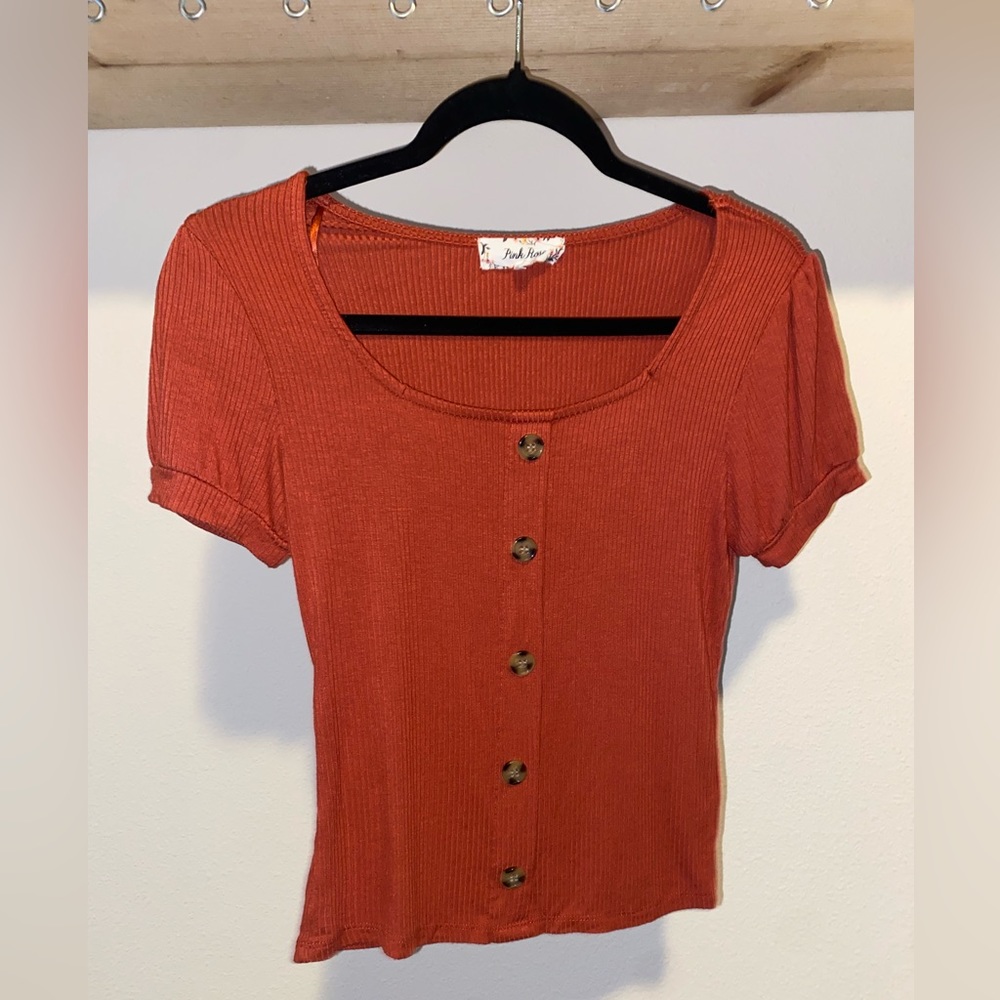 Burnt Orange Short Sleeve